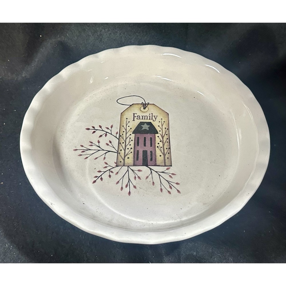 Nantucket "Welcome" 10" Pie Plate Dishwasher, oven, microwave safe
